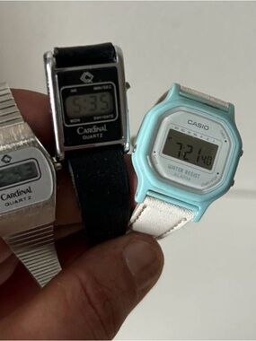 Casio Pastel Blue Digital Watch with White Strap